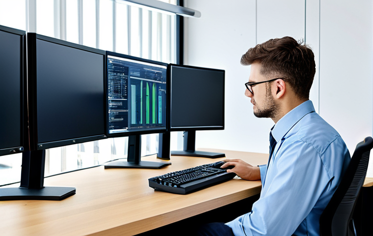 네트워크 장치 드라이버의 설정 최적화 - Network Optimization**

"A professional IT technician in a modern office, fully clothed in appropria...