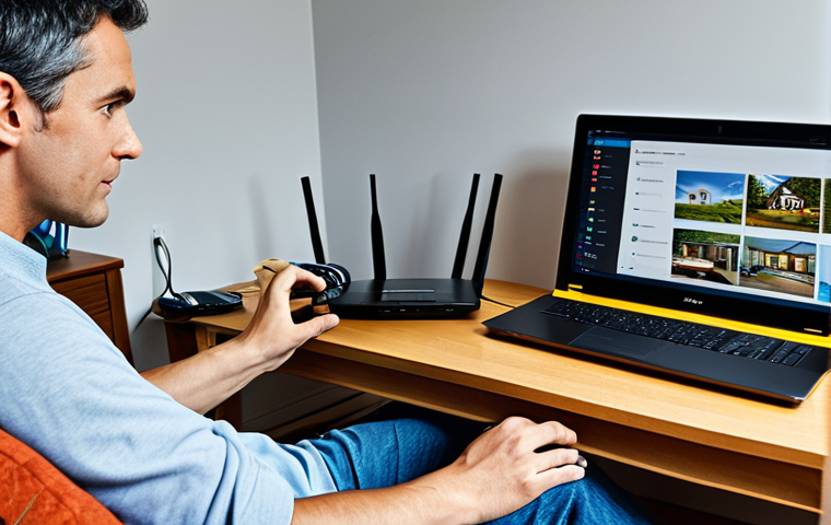 네트워크 장치 드라이버의 설정 최적화 - Network Optimization**

"A professional IT technician in a modern office, fully clothed in appropria...