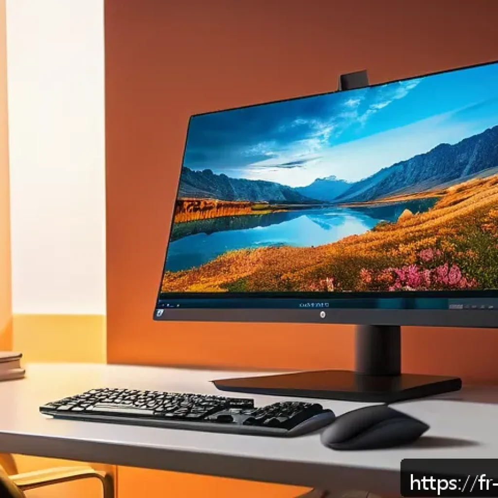 디스플레이 드라이버와 모니터 주사율 설정 - A modern home office setup featuring a sleek 27-inch monitor displaying a sharp 2560x1440 resolution...