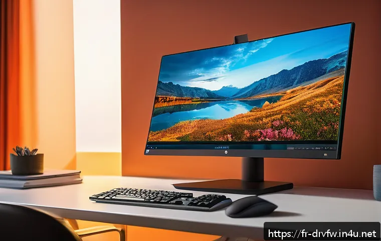 디스플레이 드라이버와 모니터 주사율 설정 - A modern home office setup featuring a sleek 27-inch monitor displaying a sharp 2560x1440 resolution...