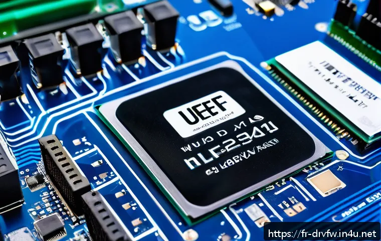 바이오스와 UEFI 설정 차이 - A modern computer motherboard close-up showcasing UEFI firmware interface on a high-resolution monit...